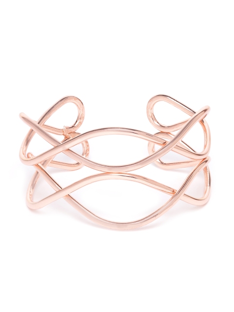 

Zaveri Pearls Rose Gold-Plated Contemporary Cuff Bracelet