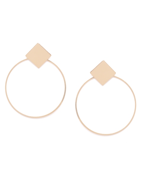 

Zaveri Pearls Gold-Plated Circular Drop Earrings