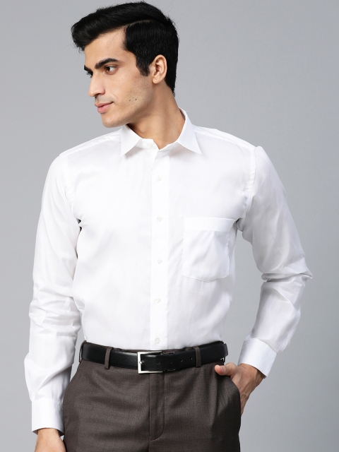 

DENNISON Men White Smart Slim Fit Antiviral Formal Shirt