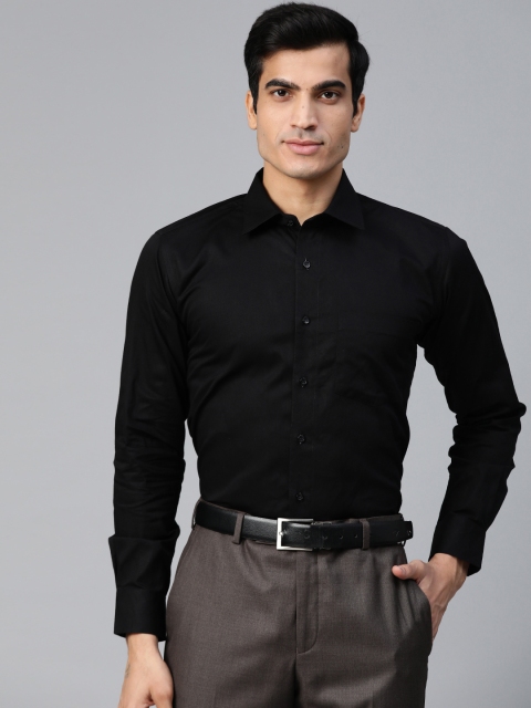 

DENNISON Men Black Smart Slim Fit Antiviral Formal Shirt
