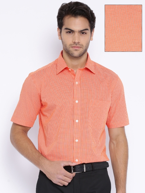 

Arrow Orange & White Checked Formal Shirt