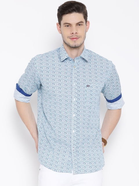 

Arrow Sport White & Navy Printed Casual Shirt