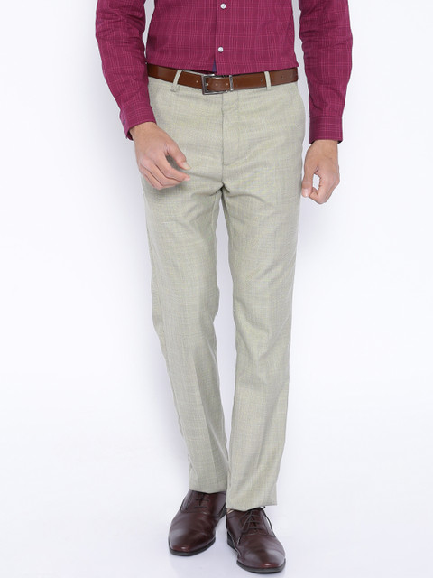 

Arrow Taupe Tapered Fit Formal Trousers