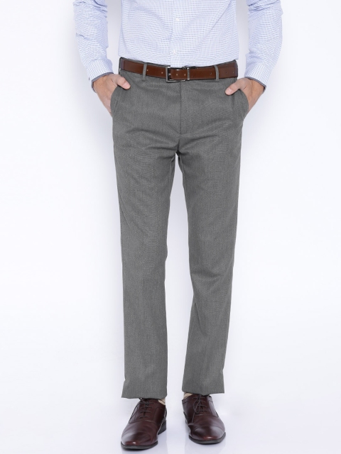 

Arrow Grey Tapered Fit Formal Trousers