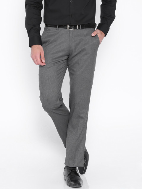 

Arrow New York Grey Slim Fit Smart Casual Trousers