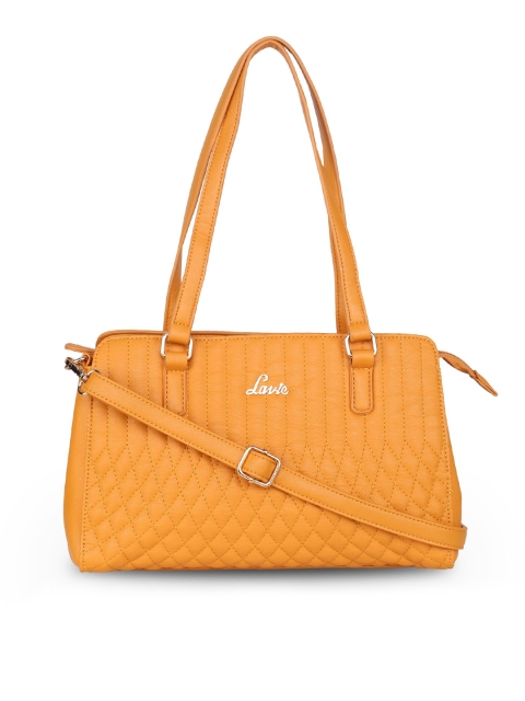 

Lavie Yellow Self Design Shoulder Bag