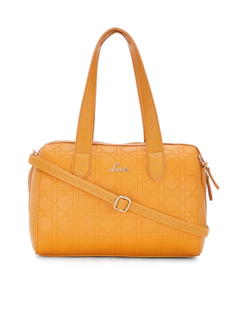 

Lavie Yellow Textured Shoulder Bag