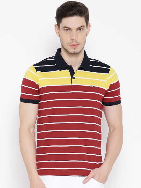 

Arrow Sport Red & White Striped Polo T-shirt