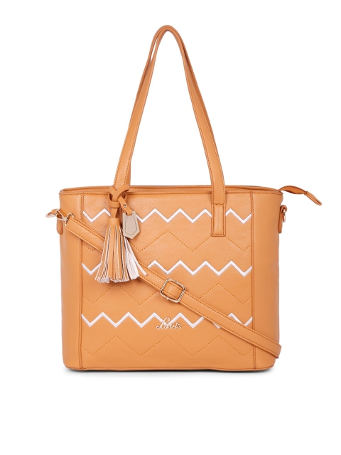 

Lavie Yellow Self Design Shoulder Bag