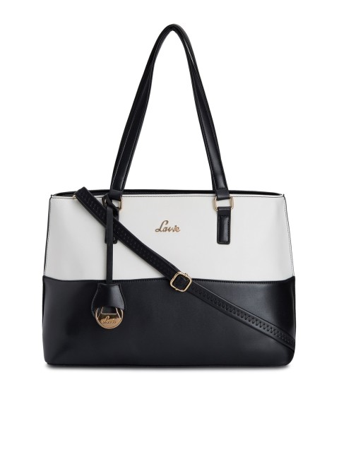

Lavie White & Black Colourblocked Shoulder Bag