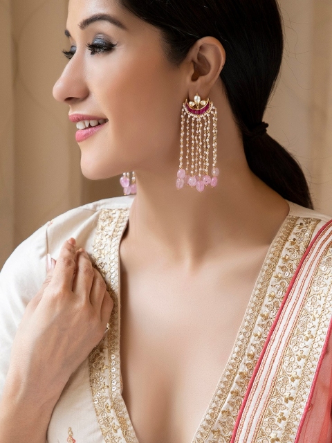 

Rubans Gold-Toned Classic Drop Earrings