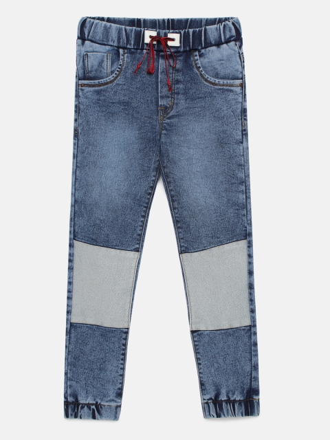 

chopper club Boys Blue Mid-Rise Clean Look Jogger Jeans