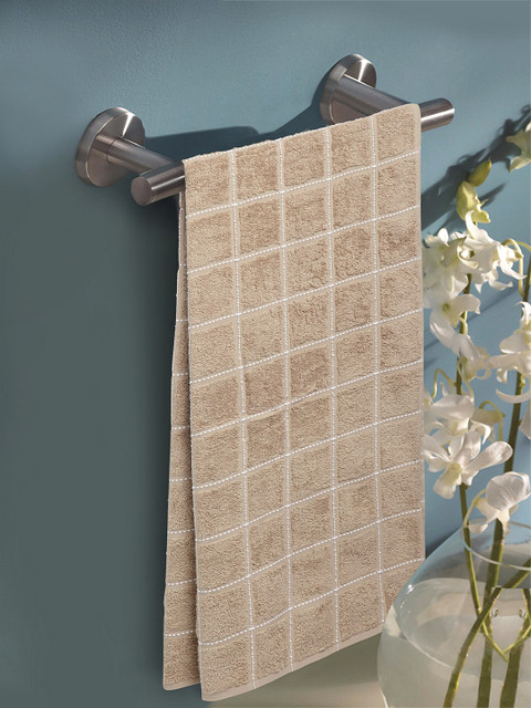 

Trident Unisex Beige Checked Dusk & Dawn 450 GSM Bath Towel