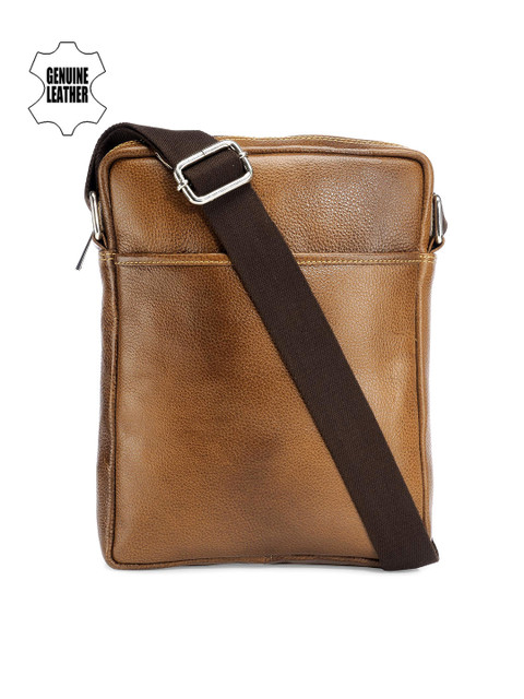 

Teakwood Leathers Unisex Tan Brown Genuine Leather Messenger Bag
