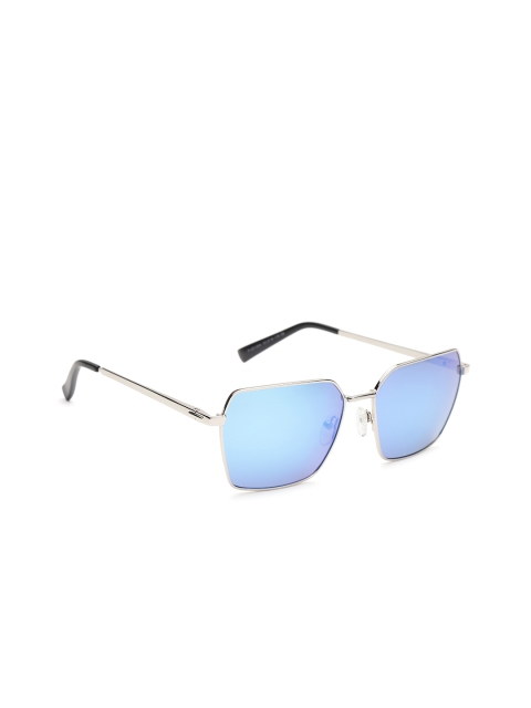 

Carlton London Men Mirrored Polarised Rectangle Sunglasses 201966-C3, Blue