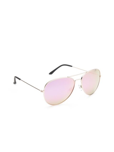 

Carlton London Women Mirrored & Polarised Oval Sunglasses 61901, Pink