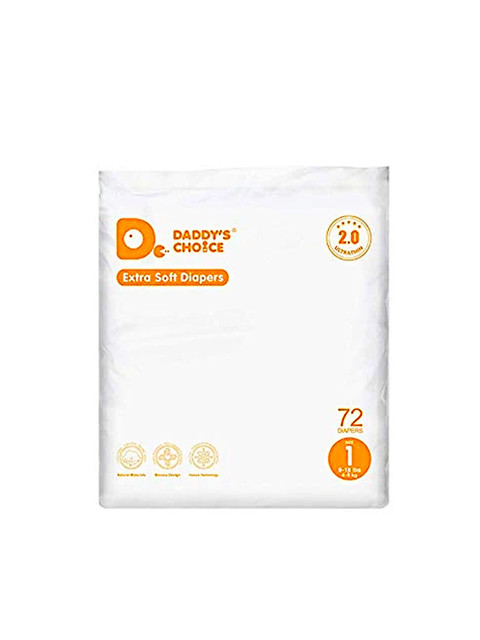 

Daddys Choice White Small Tape Style Diapers with Wetness Indicator - 72 pieces