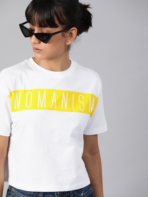 

Kook N Keech Women White Printed Round Neck T-shirt
