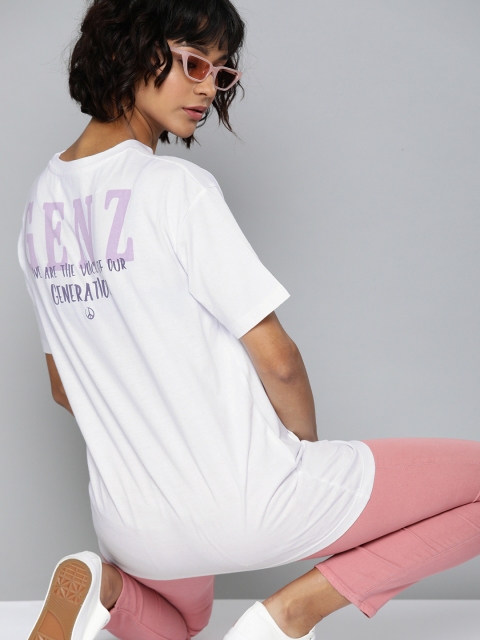 

Kook N Keech Women White Back Printed Round Neck T-shirt