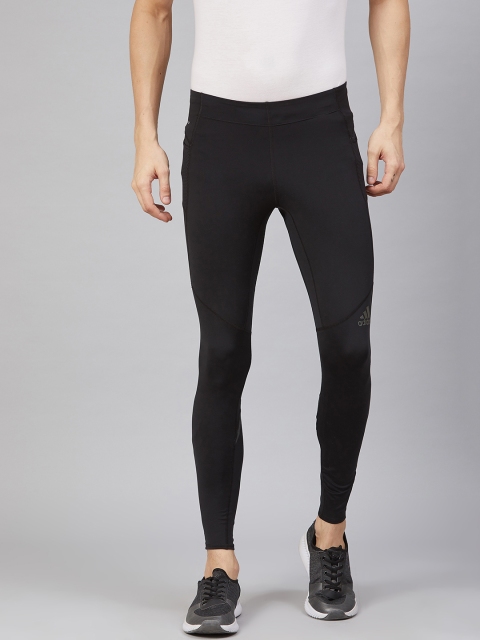

ADIDAS Men Black Solid Saturday Running Tights