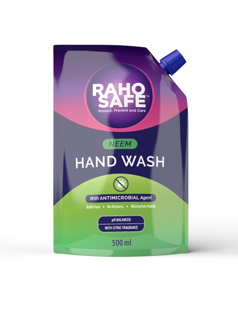 

Raho Safe Pack of 2 Neem Hand Wash 500ml Refill Pack, Purple