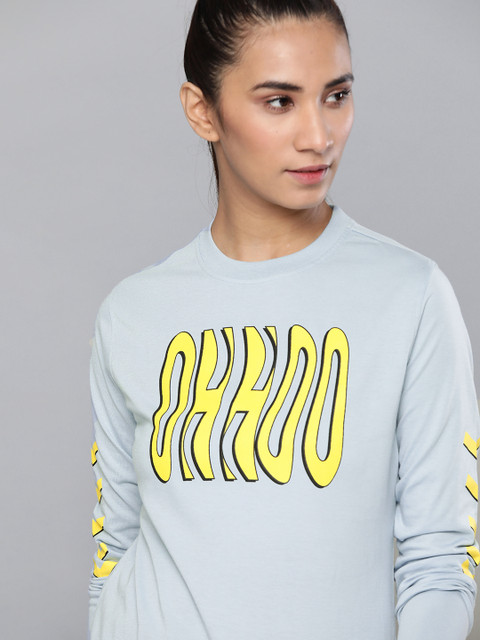 

Kook N Keech Women Blue & Yellow Printed Round Neck T-shirt
