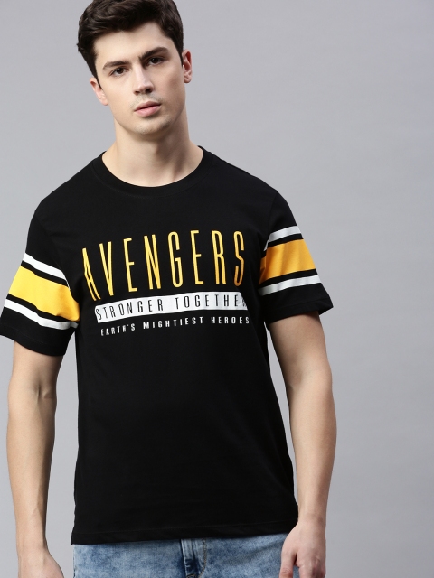 

Kook N Keech Marvel Men Black Printed Round Neck T-shirt