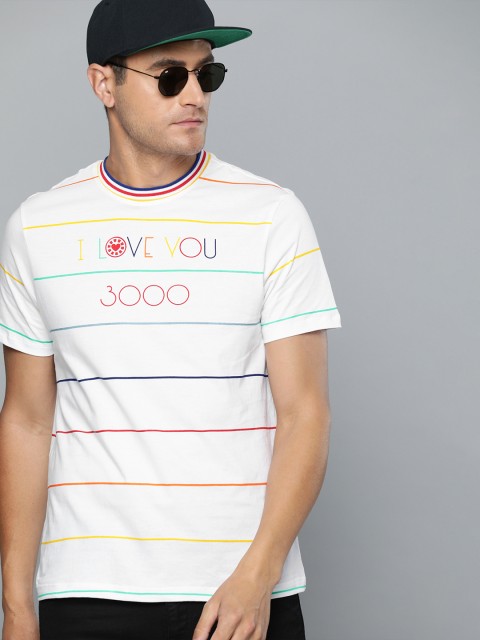 

Kook N Keech Marvel Men Multicoloured Striped Round Neck T-shirt, Multi