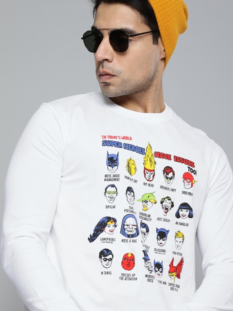 

DC by Kook N Keech Men White Printed Round Neck T-shirt