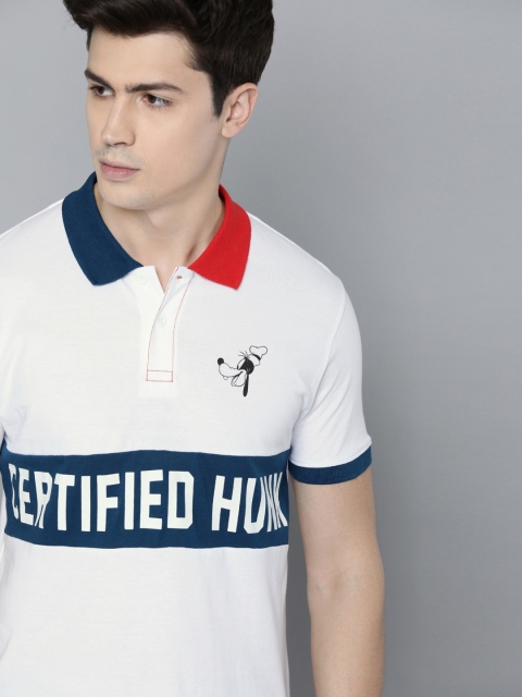 

Kook N Keech Disney Men White Printed Polo Collar T-shirt