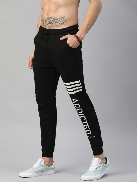 

Kook N Keech Men Black Printed Slim Fit Joggers