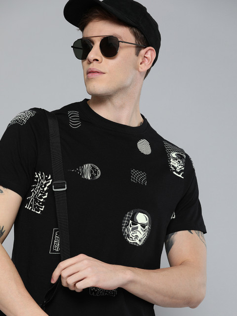 

Kook N Keech Star Wars Men Black Printed Round Neck T-shirt