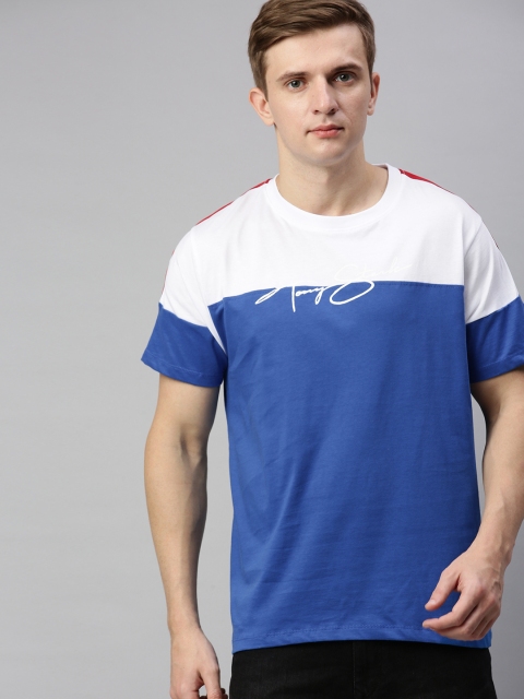 

Kook N Keech Marvel Men Blue Colourblocked Round Neck T-shirt