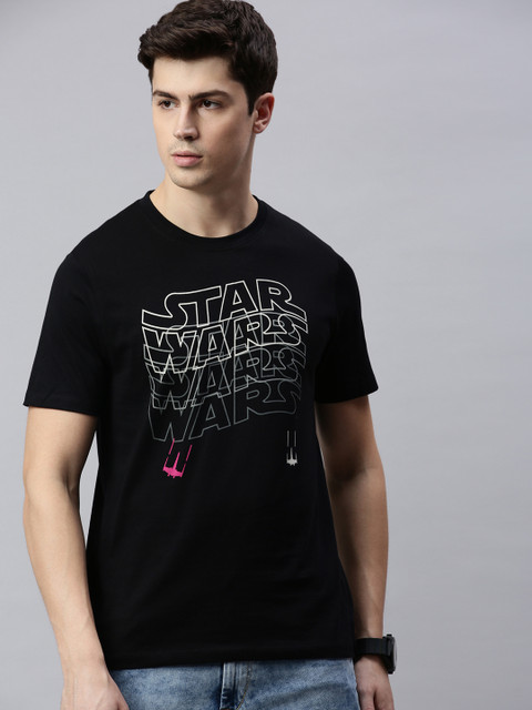 

Kook N Keech Star Wars Men Black Printed Round Neck T-shirt