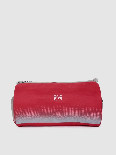 

Azani Unisex Red And Grey Printed Duffel Gym Bag With Shoe Compartment