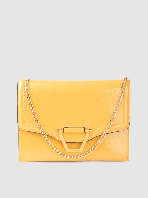 

DOROTHY PERKINS Yellow Solid Sling Bag