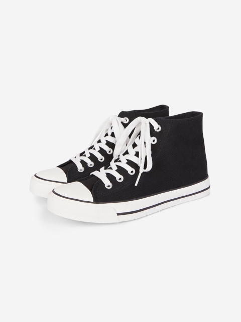 

DOROTHY PERKINS Women Black Solid Mid-Top Sneakers