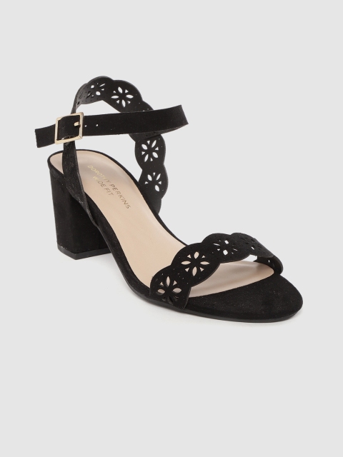 

DOROTHY PERKINS Women Black Wide Fit Laser Cut Heels
