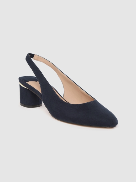

DOROTHY PERKINS Women Navy Blue Wide Fit Solid Pumps