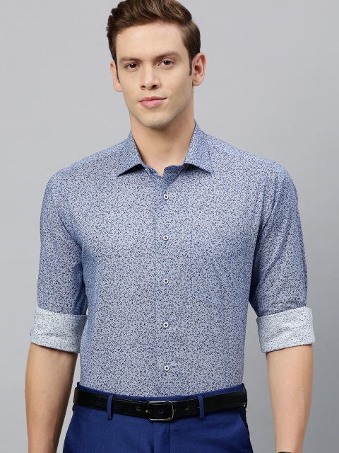 

Van Heusen Men Blue Slim Fit Floral Printed Formal Shirt