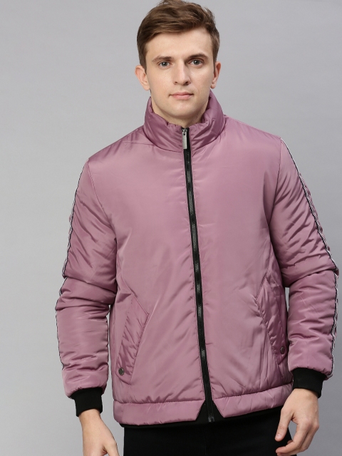 

Mast & Harbour Men Mauve Solid Padded Jacket