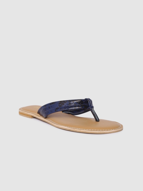 

Inc 5 Women Navy Blue Solid Open-Strap Flats