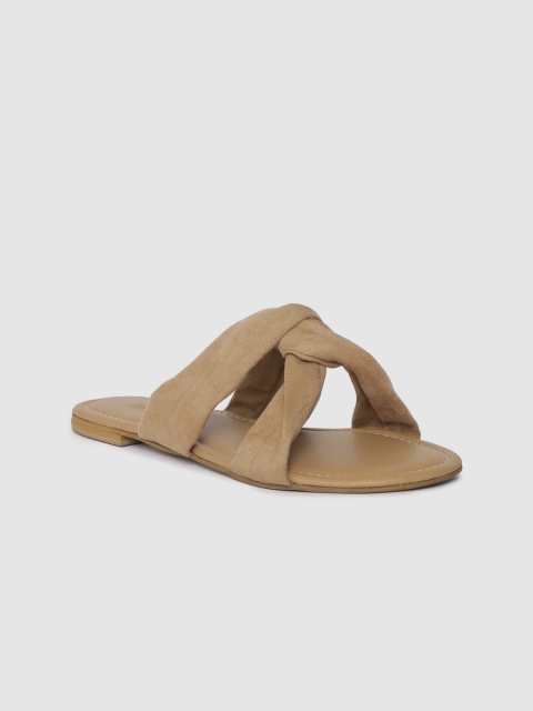 

Inc 5 Women Beige Solid Open Toe Flats