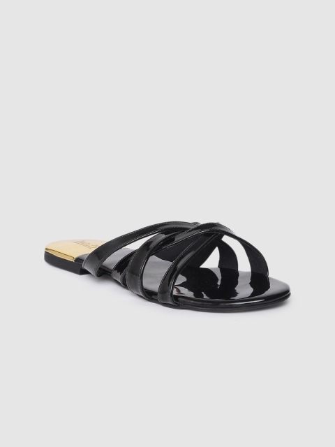 

Inc 5 Women Black Solid Open Toe Flats