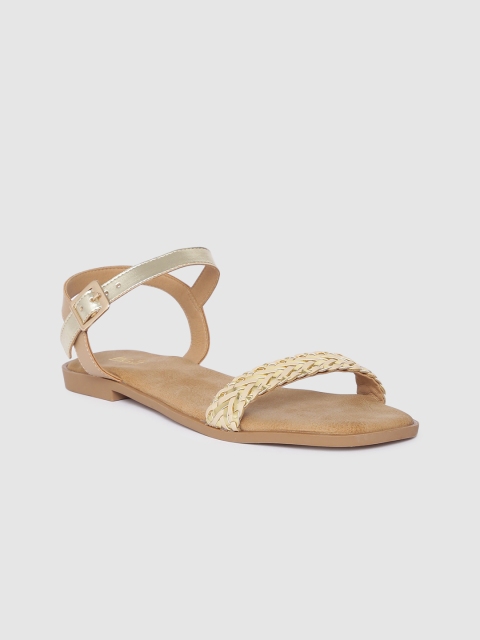 

Inc 5 Women Beige Textured Open Toe Flats
