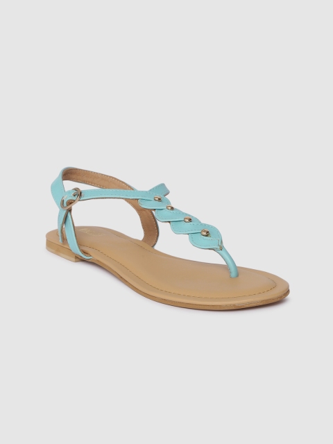 

Inc 5 Women Blue Solid T-Strap Flats