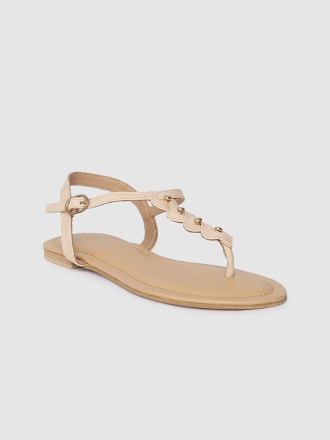 

Inc 5 Women Pink Solid T-Strap Flats