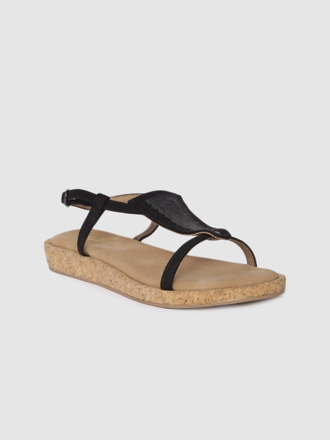 

Inc 5 Women Black Solid Open Toe Flats
