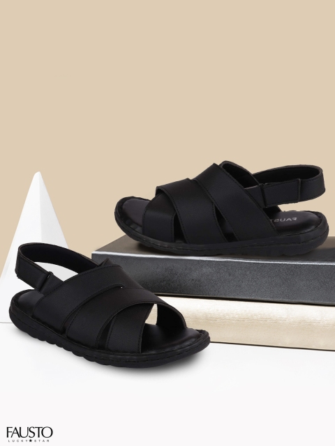 

FAUSTO Men Black Fisherman Sandals