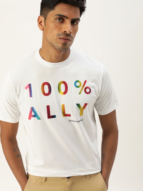 

Mr Bowerbird Men White Ally Round Neck T-shirt